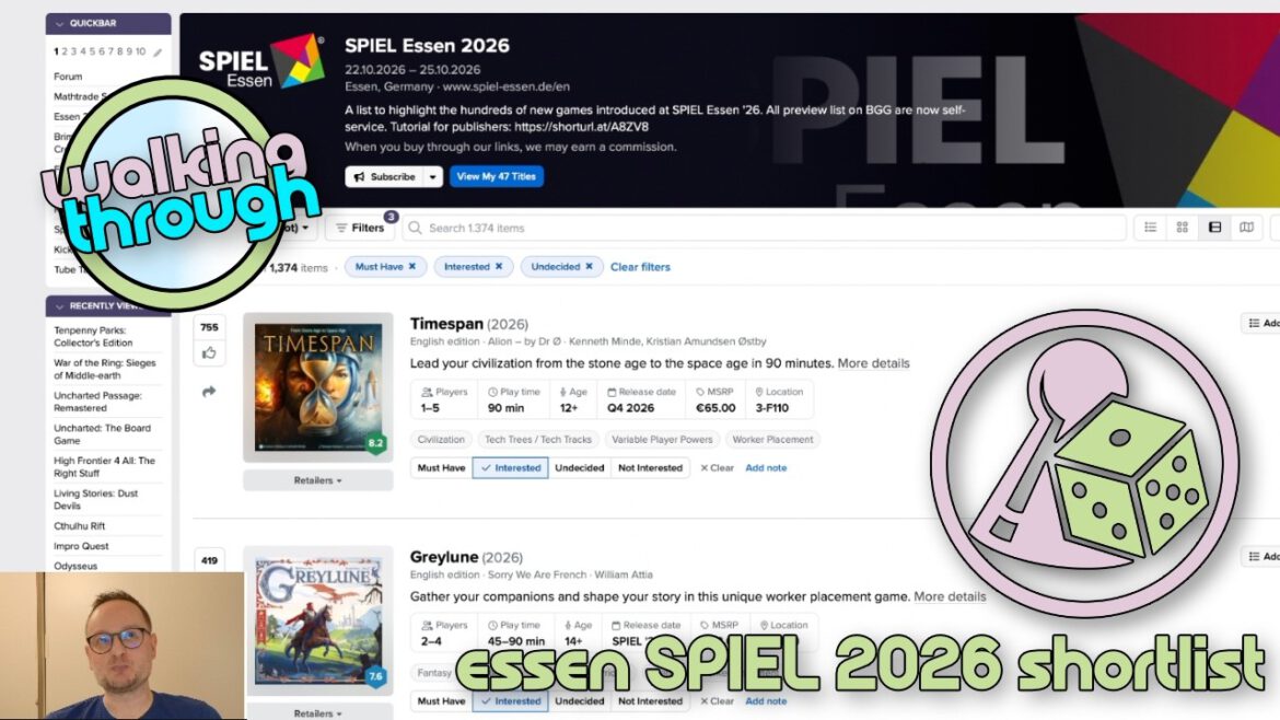 Meine persönliche Shortlist für Essen SPIEL ’26